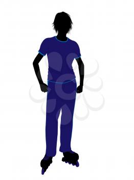 Royalty Free Clipart Image of a Roller Skater
