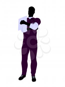 Royalty Free Clipart Image of a Male Doctor