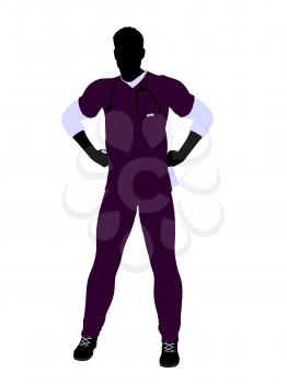 Royalty Free Clipart Image of a Male Doctor