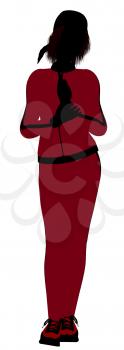 Royalty Free Clipart Image of a Female Jogger