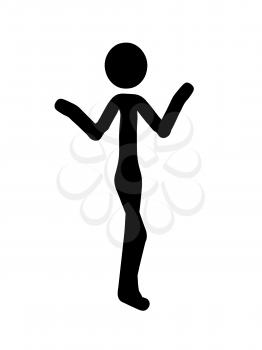 Royalty Free Clipart Image of a Stick Figure