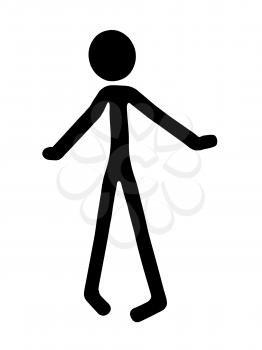 Royalty Free Clipart Image of a Stick Figure