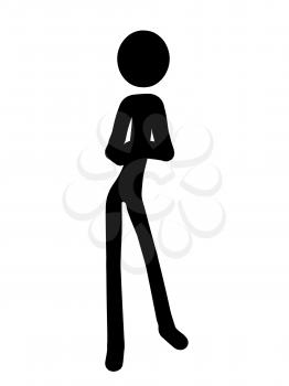 Royalty Free Clipart Image of a Stick Man
