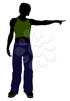 Royalty Free Clipart Image of a Teenager
