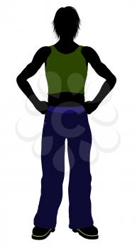 Royalty Free Clipart Image of a Guy in Casual Clothes