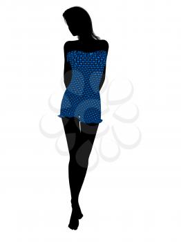 Royalty Free Clipart Image of a Woman in a Bathing Suit