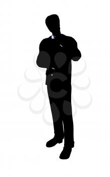 Royalty Free Clipart Image of a Man in a Suit