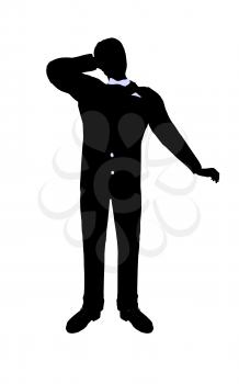 Royalty Free Clipart Image of a Man in a Suit