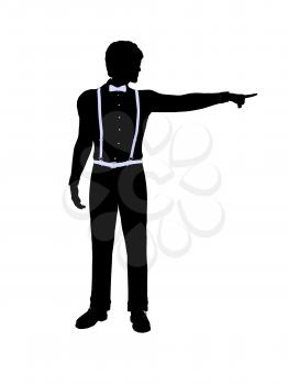 Royalty Free Clipart Image of a Man in Formal Clothes