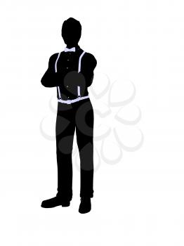 Royalty Free Clipart Image of a Man in a Bow Tie