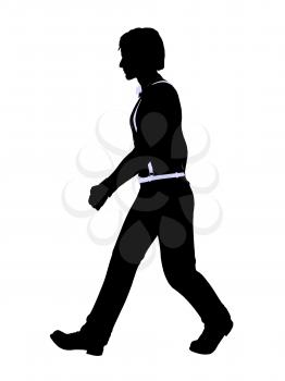 Royalty Free Clipart Image of a Man in Formal Attire