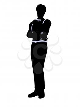 Royalty Free Clipart Image of a Man in Formal Clothes