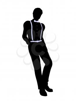 Royalty Free Clipart Image of a Guy in Formal Attire