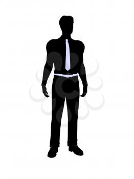 Royalty Free Clipart Image of a Guy in a Tie