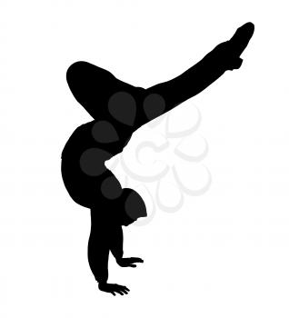 Royalty Free Clipart Image of a Male Dancer