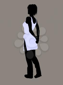 Royalty Free Clipart Image of a Casually Dressed Woman