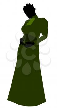 Royalty Free Clipart Image of a Victorian Gown