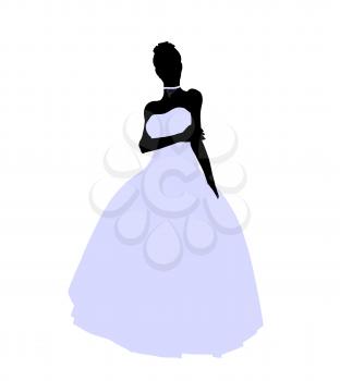 Royalty Free Clipart Image of a Woman in a Wedding Dress