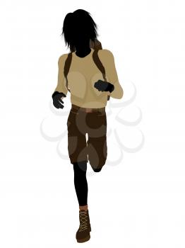 Royalty Free Clipart Image of a Backpacker