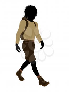 Royalty Free Clipart Image of a Backpacker