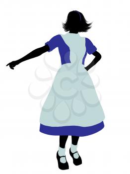 Royalty Free Clipart Image of Alice in Wonderland