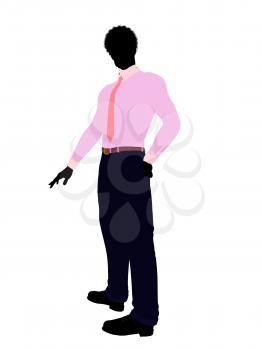 Royalty Free Clipart Image of a Young Man in a Tie