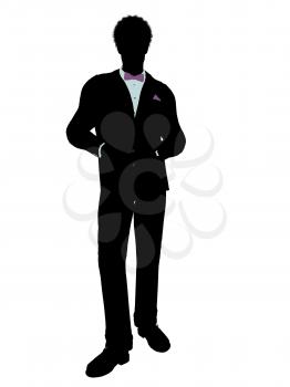 Royalty Free Clipart Image of a Man in a Tux
