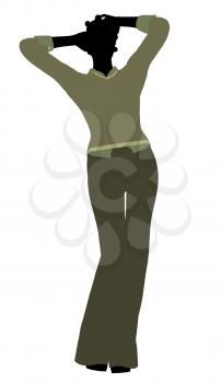 Royalty Free Clipart Image of a Female Silhouette