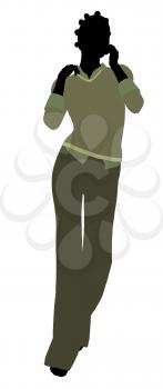 Royalty Free Clipart Image of a Female Silhouette