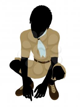 Royalty Free Clipart Image of a Boy Scout