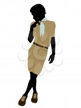 Royalty Free Clipart Image of a Boy Scout