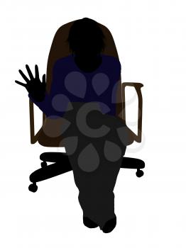 Royalty Free Clipart Image of a Teen in a Chair