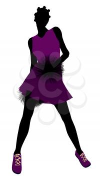 Royalty Free Clipart Image of a Cheerleader