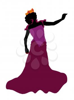 Royalty Free Clipart Image of an Evil Queen With an Apple