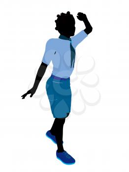 Royalty Free Clipart Image of a Girl Looking for Something