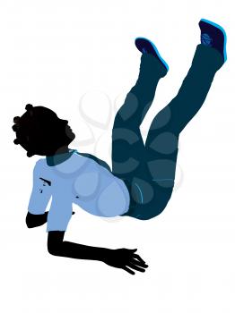 Royalty Free Clipart Image of a Girl With Her Legs Raised
