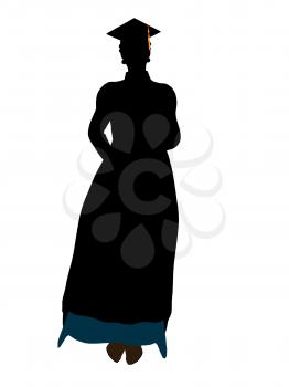 Royalty Free Clipart Image of a Female Graduate