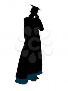 Royalty Free Clipart Image of a Female Graduate