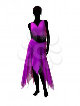 Royalty Free Clipart Image of a Female Genie