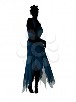 Aladdin fairytale illustration silhouette on a white background