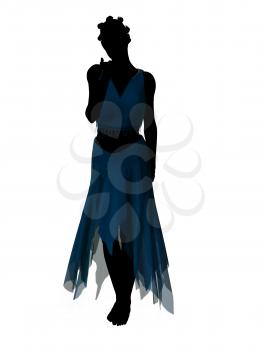 Aladdin fairytale illustration silhouette on a white background