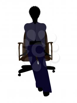 Royalty Free Photo of a Woman in an Office Chair