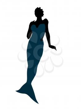 Royalty Free Clipart Image of a Mermaid