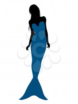 Royalty Free Clipart Image of a Mermaid
