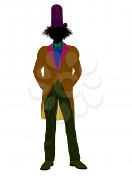 Royalty Free Clipart Image of a Man in a Top Hat