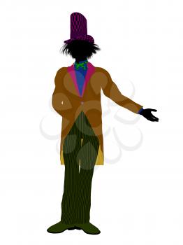 Royalty Free Clipart Image of a Man in a Top Hat