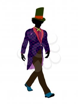 Royalty Free Clipart Image of a Man in a Hat
