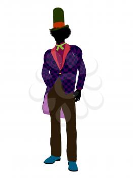 Royalty Free Clipart Image of a Man in a Hat