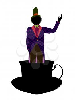 Royalty Free Photo of a Man Standing in a Teacup