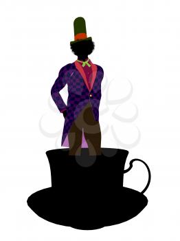 Royalty Free Photo of a Man Standing in a Teacup